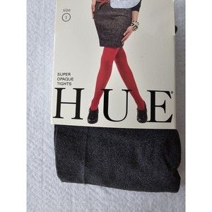 Hue Tights Womens Graphite Heather Super Opaque Size 1